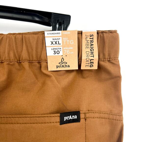 PRANA Men's Stretch Zio Top-Out Pants XXL Brown Sepia Straight Leg Hiking NWT - Picture 10 of 12